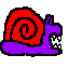 Snaly is not just a normal Snail. He is purple, with a red house as you might have noticed. His trails are poisonous and his teeth... you know what they do.