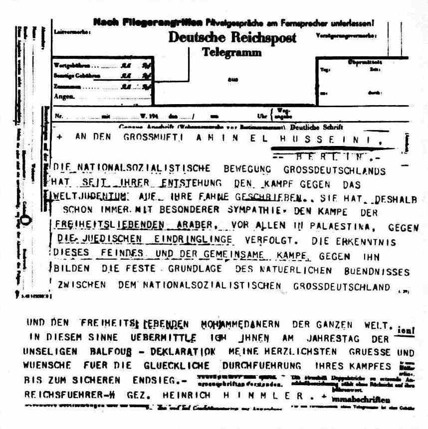 Telegramma Himmler Mufti
