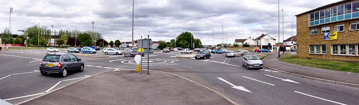 This roundabout is located in Swindon County, England