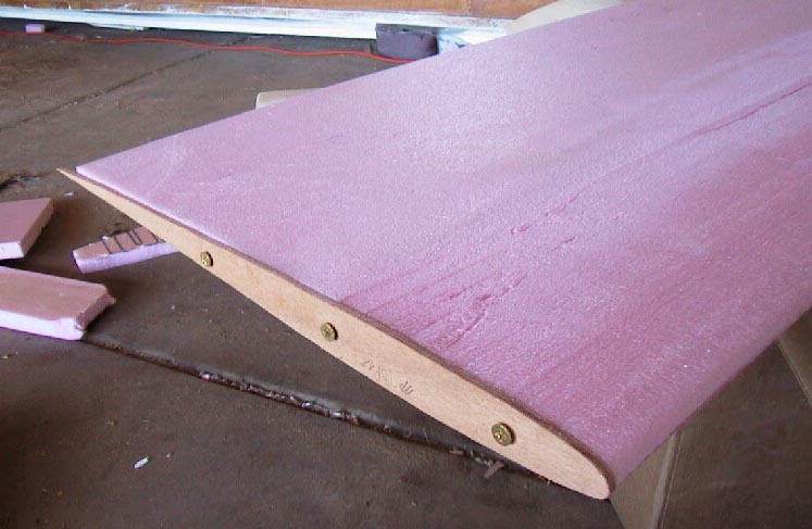 Wooden template for cutting rudders