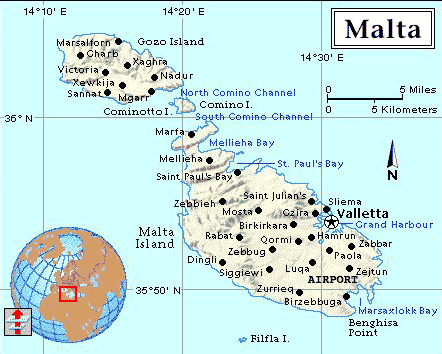 Map Of Malta