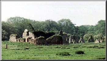 The ruins of Gracedieu priory