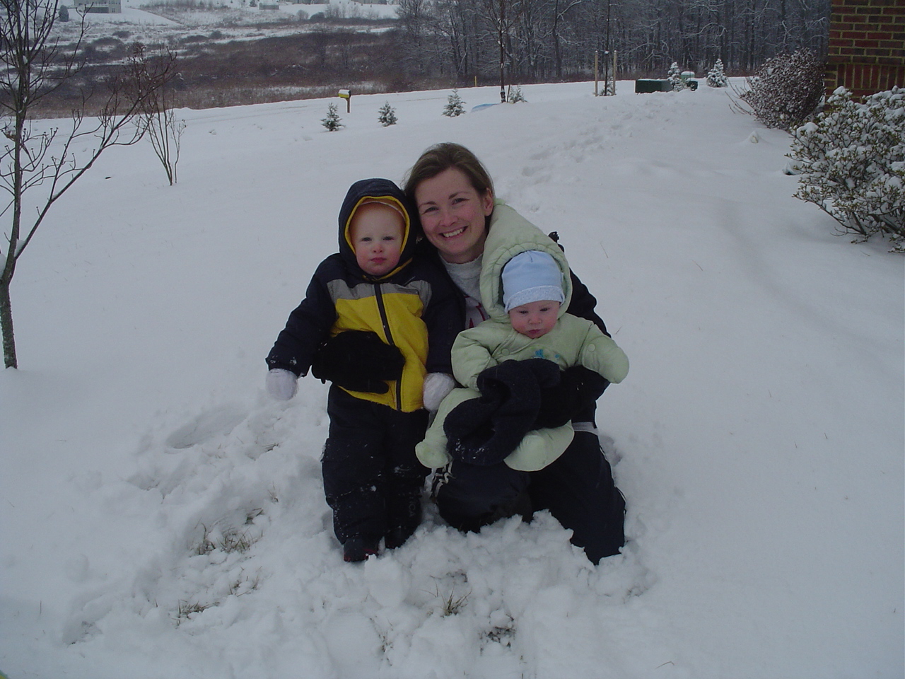 Mommy & Sons in 2007 snow!