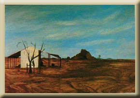 Deserted homestead - outback art