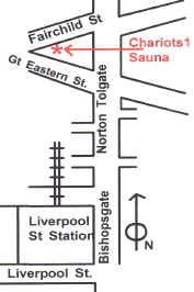 Location of Chariots 1 sauna