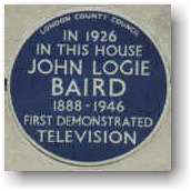 Plaque in Soho - where TV was first demonstrated