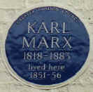 "Karl Marx lived here" - wall plaque