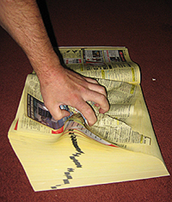 Use a phonebook for grip strength