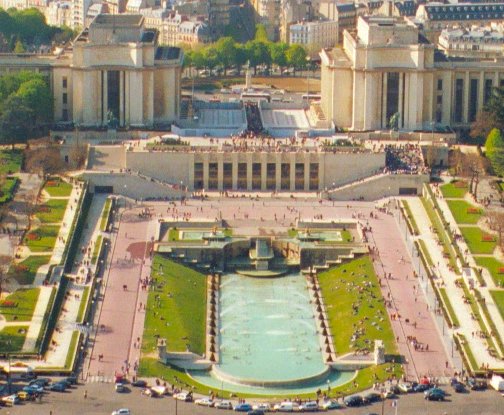 Trocadero from the top of the Eiffel Tower