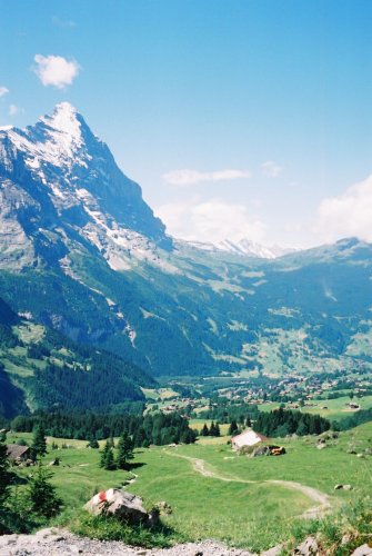 walking down from Grosse Scheidegg