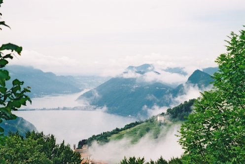 Lugano from Mt Bre