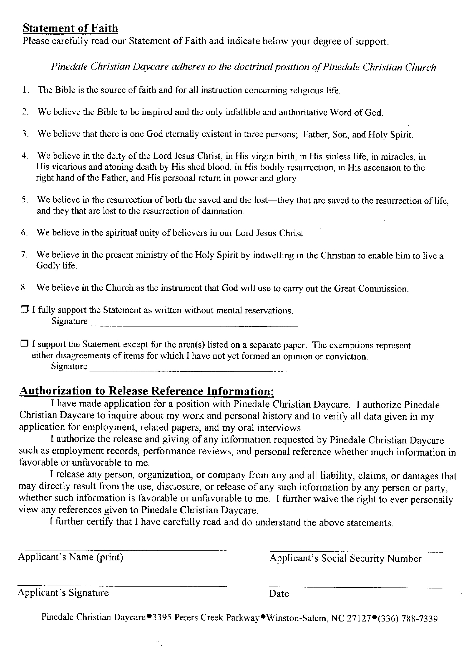 Pinedale Daycare Application - Part 4