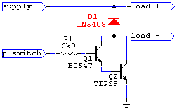 Two transistor: darlington pair