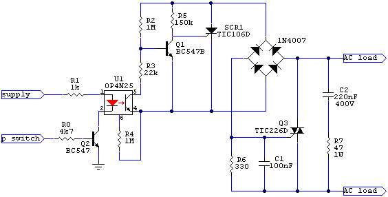 Solid state switch with Triac