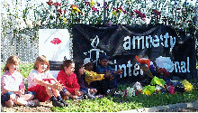 Flowers, children, banner