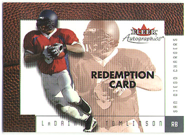 2001 Upper Deck Top Tier LaDainian Tomlinson Rookie RC /1500 San Diego  Chargers