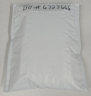 Sealed envelope with order number