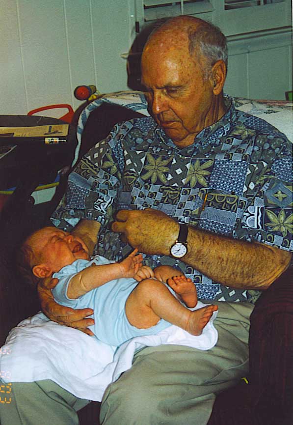 James C. Gardner with great grandson, Thomas Gardner Caverlee