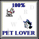 100% pet lover award