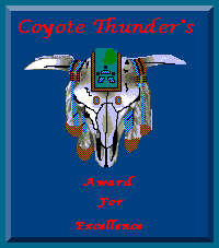 Coyote Thunder's Award for Excellence