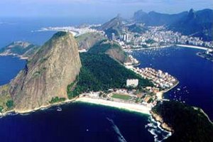 Rio de Janeiro aerial view by helicopter