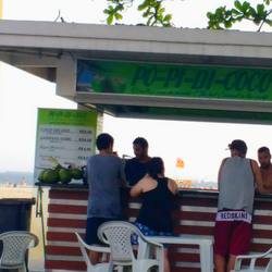 Kiosk on the beach Santos brazil