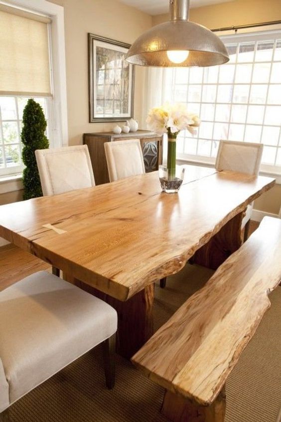 natural wooden table