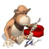 o macaco usa suas ferramentas