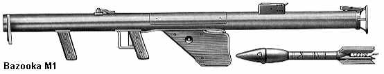 Bazooka M1 with projectile