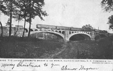1906 postcard of I.C.R.R. bridge