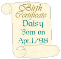 daisy's Birth Certificate
