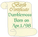 Dumblemoss's Birth Certificate