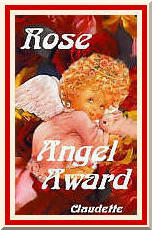 Award received from Claudette on 31 July 2000.  Thank You