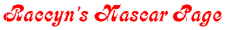 Raccyn's Nascar Page