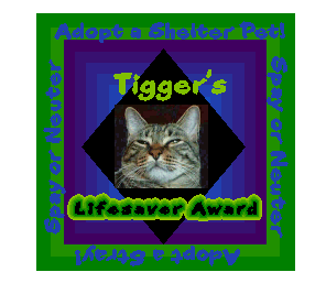 Tigger's Lifesaving Award
