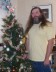 Songdog and his Christmas tree, December 2003, thumbnail