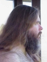 Headshot profile, long full beard, thumbail