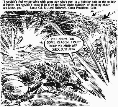 LCpl Richard homesteadowell, to the Associated Press, February, 1993