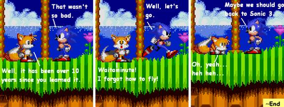Tails can't fly?