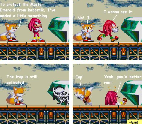 Tails protects the Master Emerald