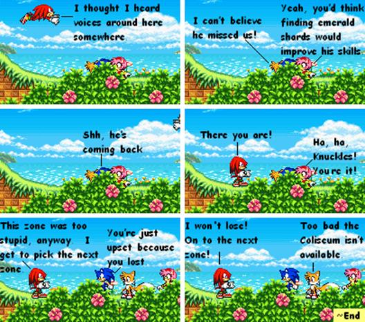 Knuckles ends the game