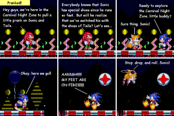 Knux will prank Sonic and Tails . . .