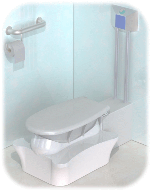 2-in-1 dual use sit squat toilet, animated gif