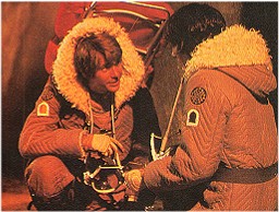 Apollo and Starbuck on Arkta wearing their parkas