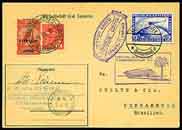 1931, second South America flight, envelope signed by Dr Hugo Eckener.