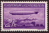 Liechtenstein's 1936 zeppelin mail stamp adorned much mail sent by airship.