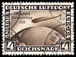 Germany issued this 4 mark stamp in 1933 for the Chicago flight.