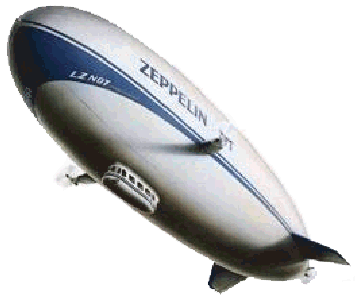 Zeppelin NT, the current model of airship we use.