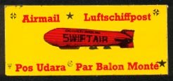The first airmail label, published by Swiftair and issued free at Occussi-Ambeno Post Offices.