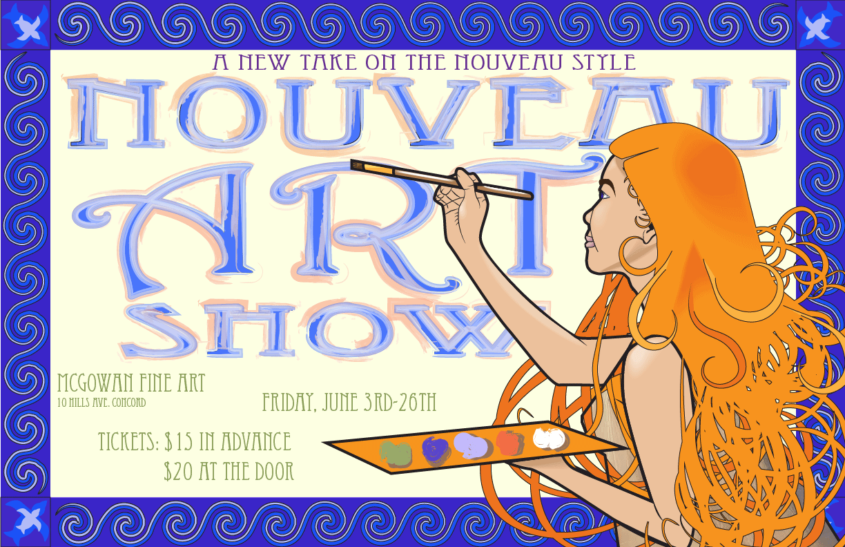 A Poster for an Art Nouveau-inspired Art Show